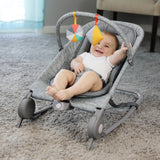 2-in-1 Bouncer & Rocker Duo - Light Gray Tweed