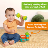 Bright Starts Off to the Gym 3 Piece Gift Set, 3 Fitness Themed Baby Rattles & Toys, Unisex, 3 Months+