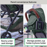 Ingenuity 3Dquickclose CS+ Compact Fold Stroller - Forest Green