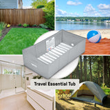Ingenuity Tuckaway Toddler Tub, Converts Shower to Tub, Folds to Store, 12M-5Y- Grey