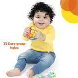 Bright Starts Grasp the Day Easy-Grasp Oball Gift Set, Ball and Rattle Toys, 2-PK, Unisex, 0 Months+