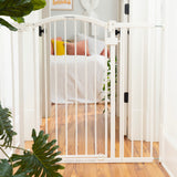 The Thruway 53W Series Pet and Baby Gate, Openings 29.5"-53" Wide, 38" Tall - White