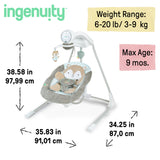 Ingenuity InLighten Soothing Swing - Kitt the Fox