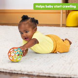 Bright Starts Oball Easy Grasp Classic Ball Baby Toy in Orange/Teal, 4"