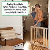 The Doorway 36S Series Custom Collection Pet and Baby Gate, Openings 30-36" Wide, 22" Tall - Natural Wood