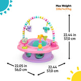 Bright Starts SuperSeat 3-in-1 Seat with Snacking Tray, Pink Paradise, 6 Months+
