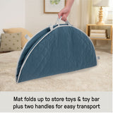 Ingenuity Cozy Spot Duvet Activity Gym with Self-Storage, Machine Washable Mat, Harbor Haven