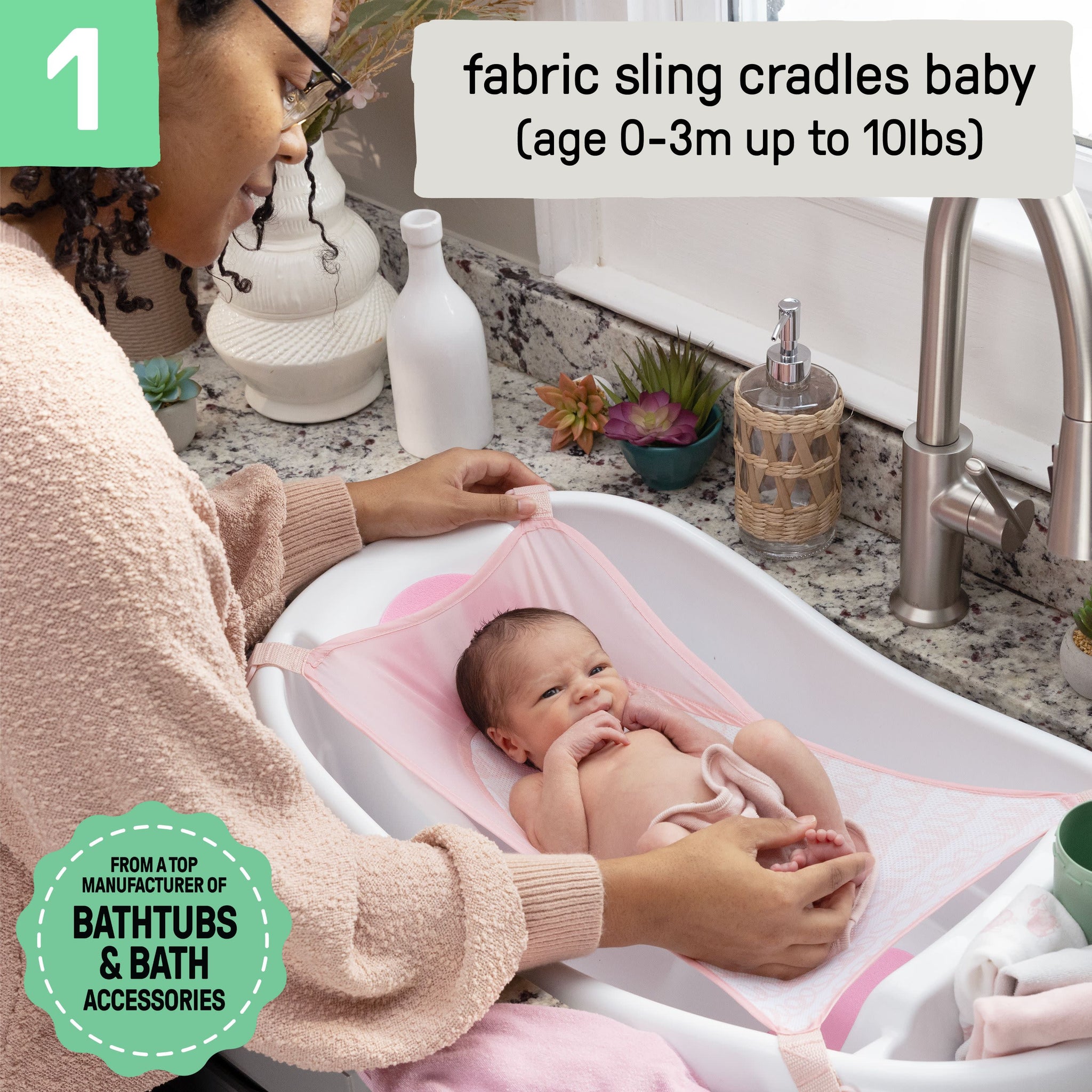 Summer by Ingenuity Comfy Clean Deluxe Newborn to Toddler Tub