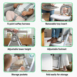 Ingenuity Proper Positioner Create Up Multi-Mode Folding High Chair - Soulful Skies
