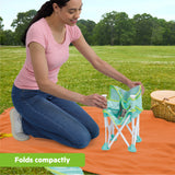 Bright Starts Pop 'N Sit Cabana Portable Booster Chair with UPF Canopy, Indoor/Outdoor - Teal