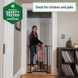 Extra Tall Dcor Safety Pet and Baby Gate, Openings 28.75- 39.75" Wide, 36" Tall - Black