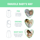 SwaddleMe by Ingenuity Comfort Pack - Size 0-3 Months, Pod, Original Swaddle, Night Sack, 3pk - Mountaineer