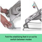 2-in-1 Bouncer & Rocker Duo - Light Gray Tweed