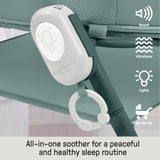 Ingenuity Snooze & Stow Easy-Folding Bassinet with Sound, Light & Vibration - Luxe Evergreen