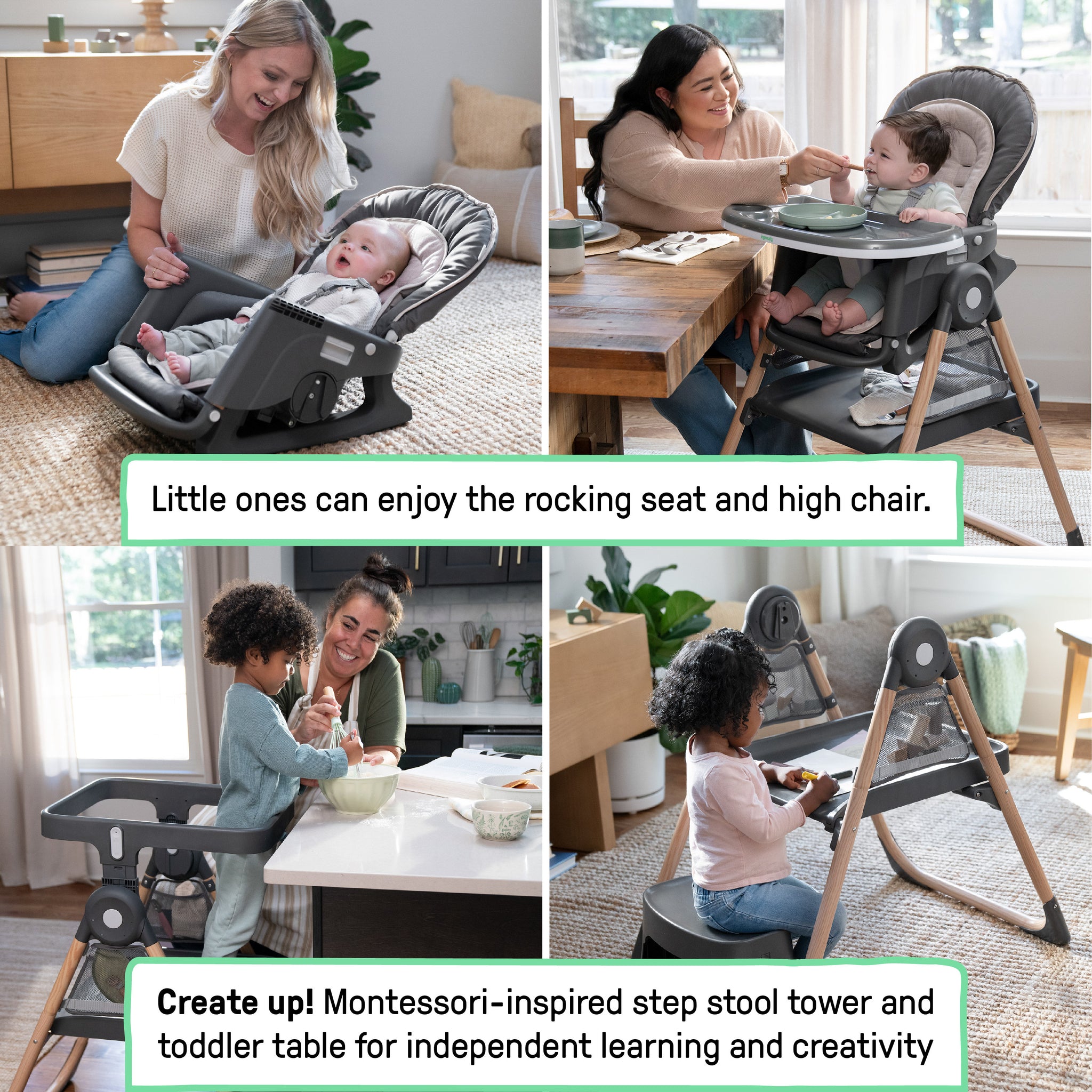 Proper Positioner Create Up Multi-Mode Deluxe Folding High Chair