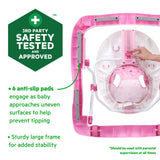 Bright Starts JuneBerry Walk-A-Bout Baby Walker with Easy Fold Frame