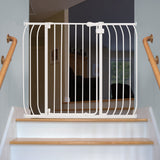 Multi-Use Extra Tall Walk-Thru Pet and Baby Gate, Openings 29"-48" Wide, 36" Tall - White