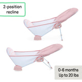 Ingenuity Foldaway 2 Position baby bath, pink, 0-6m