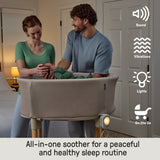 Ingenuity Right Height Adjustable Bassinet for Postpartum Recovery  4 Height Levels, Soothing Vibration, Light & Sound - Sand