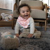 Easy Eater 3-Pack Baby Bandana Cotton Drool Bib for Eating or Teething - Posy