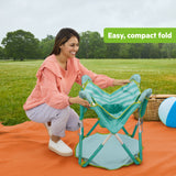 Bright Starts Pop 'N Jump Indoor Outdoor Portable Baby Activity Center - Sky Stripes Blue