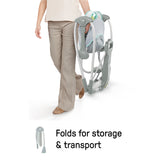 Ingenuity Swing 'n Go Portable 5-Speed Baby Swing with Nature Sounds - Hugs & Hoots