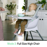 Ingenuity Beanstalk Baby to Big Kid 6-in-1 High Chair, Newborn to 5 Years, Ray