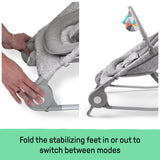 2-in-1 Bouncer & Rocker Duo - Light Gray Tweed