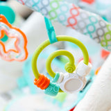 Bright Starts Happy Safari Vibrating Baby Bouncer Seat with Toy Bar