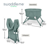 Ingenuity Snooze & Stow Easy-Folding Bassinet with Sound, Light & Vibration - Luxe Evergreen