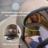 Ingenuity 3DSuite DualDock Carry Cot  Portable Baby Bassinet for Overnight Sleep (with Stand Only) & Stroller Carry Cot - Cashew