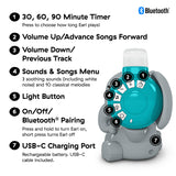 Baby Einstein Earl the Elephant Bluetooth Soother Streaming Sound Machine & Night Light