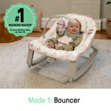 Ingenuity Keep Cozy 3-in-1 Vibrating Infant & Toddler Baby Bouncer and Rocker Chair, Skye
