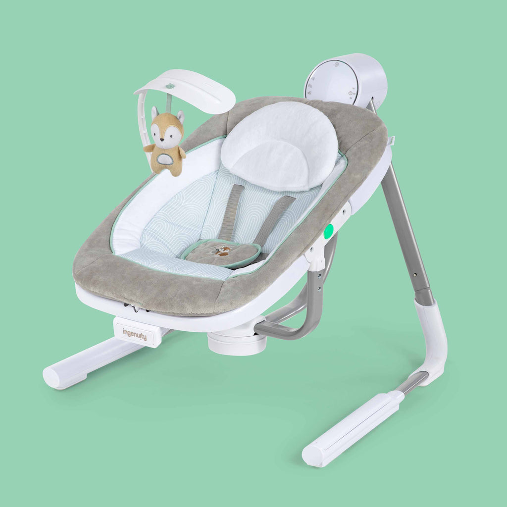 Ingenuity Comfort 2 Go Compact Portable Baby Swing with Music - Flora