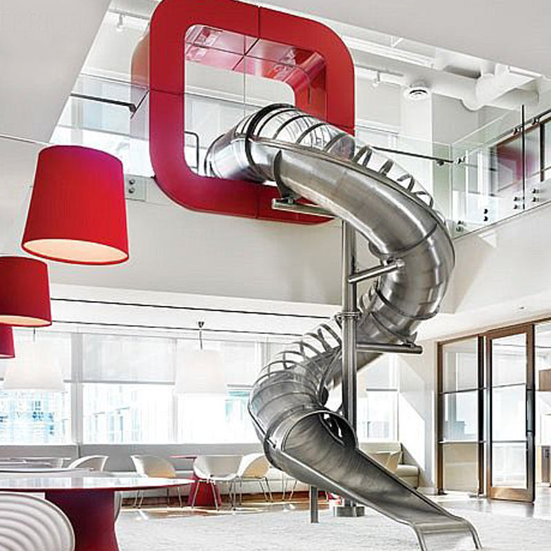 slide in an office space