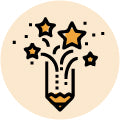 pencil with stars logo