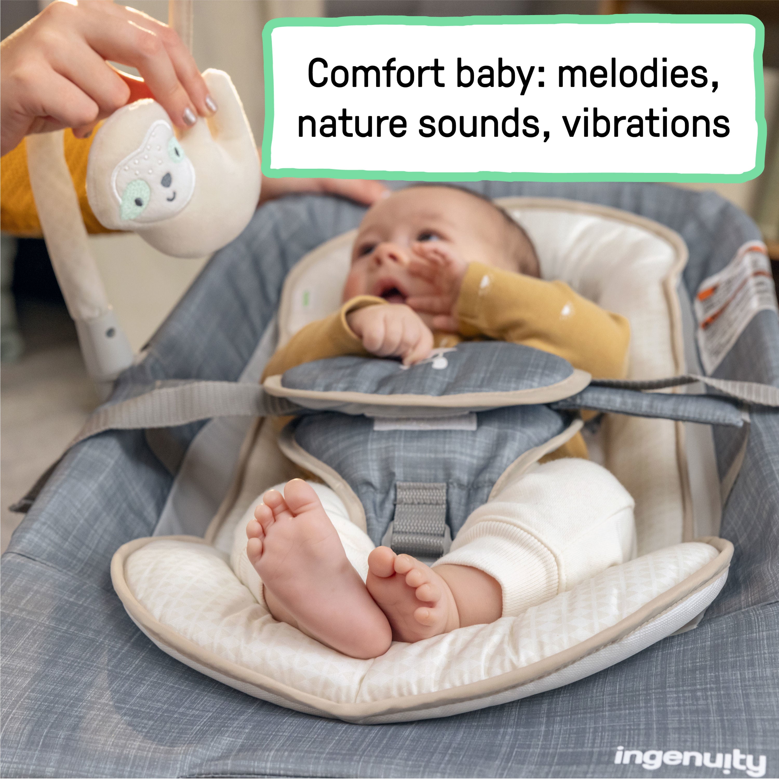 Rock-to-Bounce Sitz Ingenuity Happy Belly Baby-Sitz Mit Bauchmassage, Musik, Vibration & Abnehmbarer Spielzeugstange (06 Monate) Rock-to-Bounce Massagesitz Mit Vibration Rock-to-Bounce Sitz Ingenuity Happy Belly Baby-Sitz Mit Bauchmassage, Musik, Vibration & Abnehmbarer Spielzeugstange (06 Monate) Rock-to-Bounce Massagesitz Mit Vibration