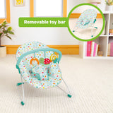 Bright Starts Colorful Confetti Baby Bouncer, 3 Toys with Removable Toy Bar & Machine Washable Seat Pad, 0M+