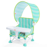 Bright Starts Pop 'N Sit Cabana Portable Booster Chair with UPF Canopy, Indoor/Outdoor - Teal