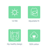 Arms Free Convertible Swaddle, Size L, 3-6 months, 1pk - Happy Elephant