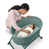 Ingenuity Snooze & Stow Easy-Folding Bassinet with Sound, Light & Vibration - Luxe Evergreen