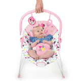 Bright Starts Disney Baby Minnie Mouse Vibrating Baby Bouncer, Spotty Dotty