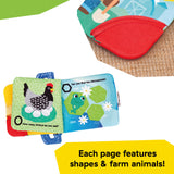 Baby Einstein Farm Explorers Shapes at the Farm Teether Book, Ages 0+ Months