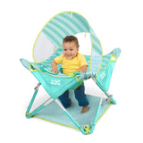 Bright Starts Pop 'N Jump Indoor Outdoor Portable Baby Activity Center - Sky Stripes Blue