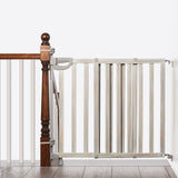 Wood Banister & Stair Pet and Baby Gate, Openings 33- 46 Wide