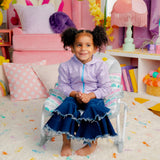 Bright Starts Rosy Rainbow Infant to Toddler Rocker with Vibrations, Baby Seat for Girl or Boy, Newborn +