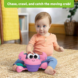 Bright Starts Rockin Crawling Crab Interactive Baby Toy with Music & Dancing, Pink