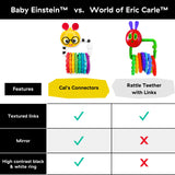 Baby Einstein Cals Connectors Sensory Toy with Links, Ages 0+ Months