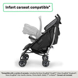 Ingenuity 3Dlite Jewel Convenience Stroller  Lightweight Folding Stroller with Car Seat Compatibility & Extra-Large Canopy - Grey