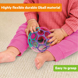 Oball Easy Grasp Classic Ball Baby Toy in Pink/Purple, 4"